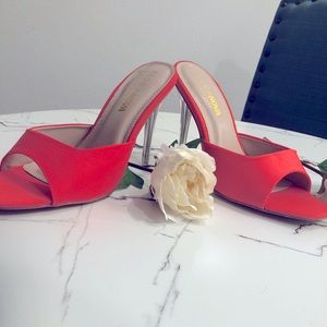 Orange open toe low heel Fashion Nova 💖